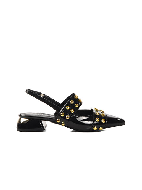 Ayakmod Siyah Rugan Kadın Abiye Ayakkabı 575023 Z - S000343102-14430