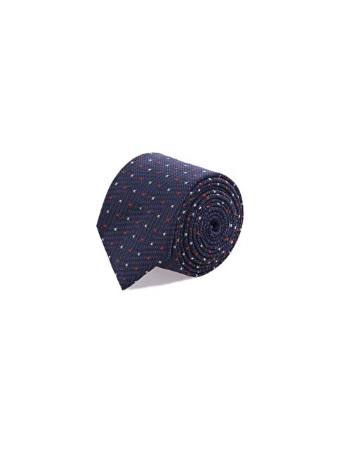 Altınyıldız Classics Erkek Lacivert-Kahverengi Desenli Nano Kravat