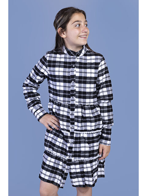 Toontoykids Kız Çocuk Ekose Desenli Elbise - S000419726-19351