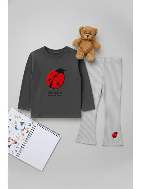 My Kids Wear Kız Çocuk Uzun Kollu Üst + Tayt – Okul & Kreş Rahat Takım 3-7 Yaş 12358 - S000487264-20600