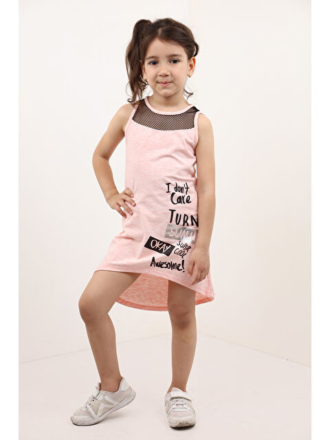 Toontoykids Kız Çocuk Baskılı File Detaylı Elbise - S000419727-20024