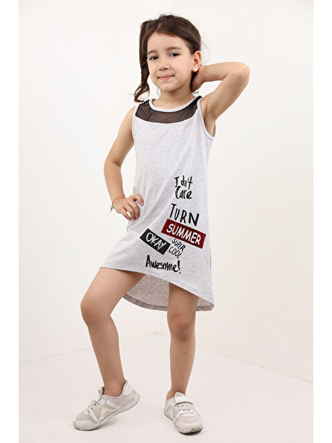 Toontoykids Kız Çocuk Baskılı File Detaylı Elbise - S000419727-20600