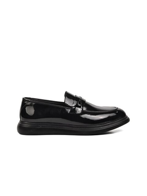 Ayakmod Siyah Rugan Erkek Loafer Ayakkabı P300 - S000166561-14430
