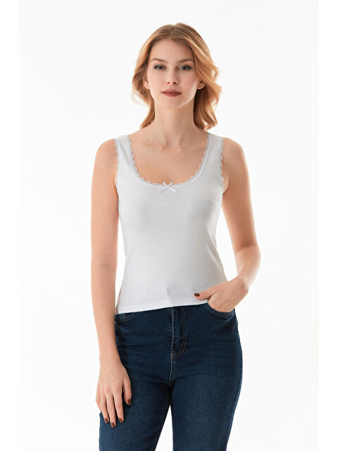 Fullamoda Basic Dantelli Askılı Body - S000380608-20063