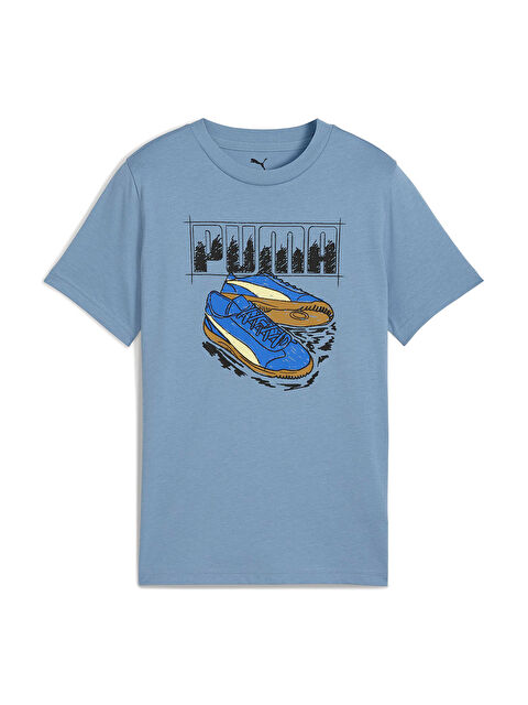 Puma Graphic Erkek Çocuk Mavi Tişört - S000527336-17234