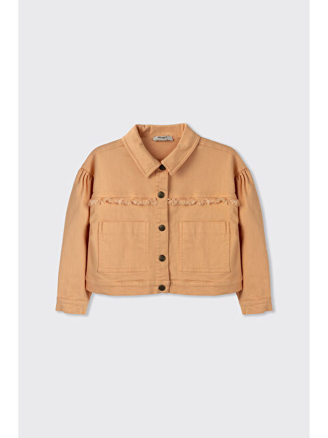 Panço Kız Çocuk Püskül Detaylı Somon Ceket - S000518342-24085