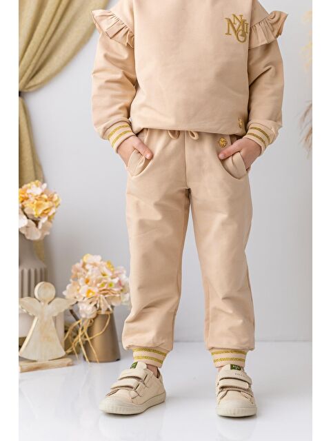 ZEYLAND Kız Çocuk Cepli Eşofman Altı - Bej - S000364384-19928