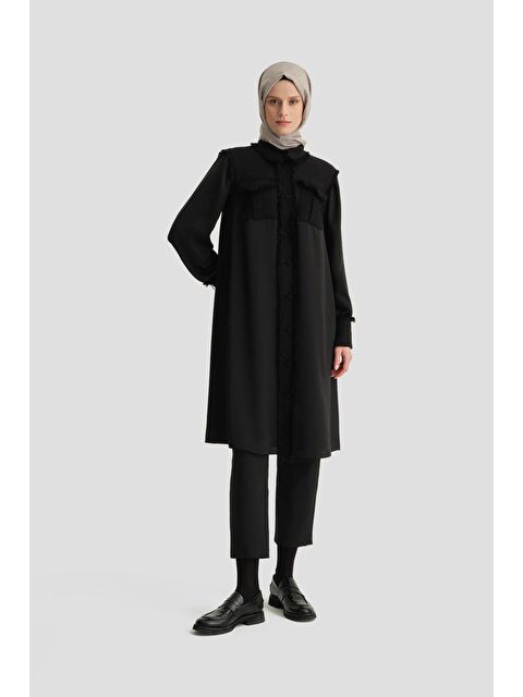 ARMİNE Tüvit Mix Tunik 24K4400 Siyah - S000355085-19351