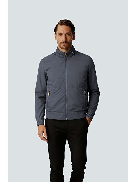 igs Mavi Modern Erkek Bomber Mont