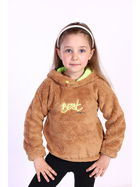 Toontoykids Kız Çocuk Nakışlı Pelüş Sweatshirt