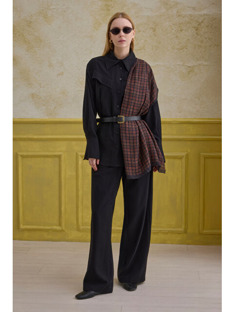 HE-QA Modern Cep Detaylı Gömlek Siyah - S000524604-19351