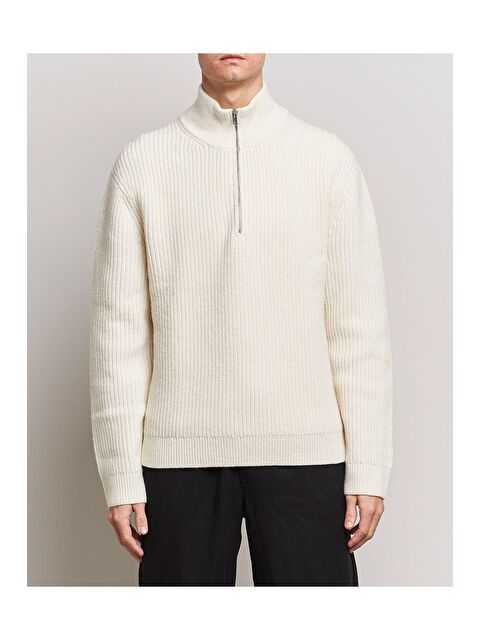 Tarz Cool Erkek  Fermuarlı Balıkçı Triko Kazak - S000147108-20063