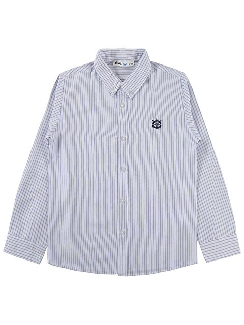 Civil Boys Çizgili 10-13 Yaş Gömlek - Mavi 12-13 Yaş - S000526632-17234