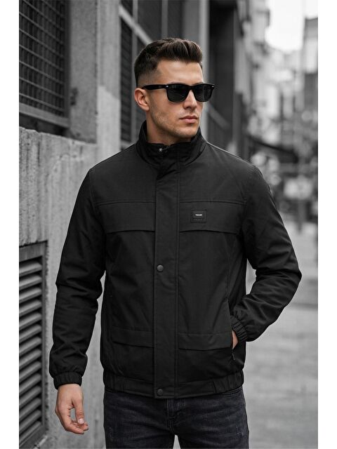 Oksit Trend Style Slim Fit Suya Dayanıklı Erkek Mevsimlik Ceket - Fermuarlı ve Cepli