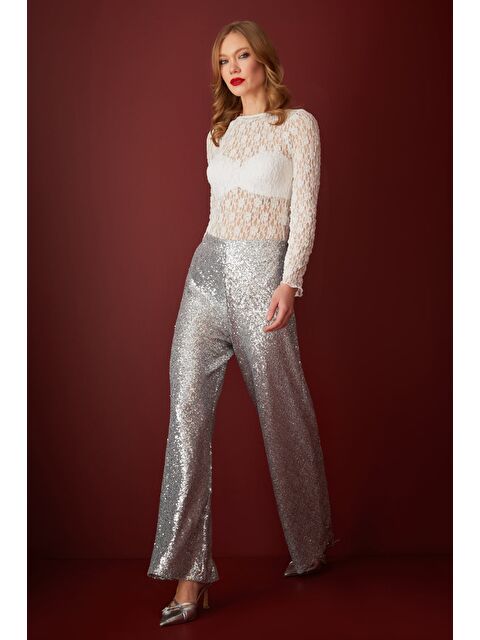 Fullamoda Beli Lastikli Pul Payet Palazzo Pantolon - S000487610-20600