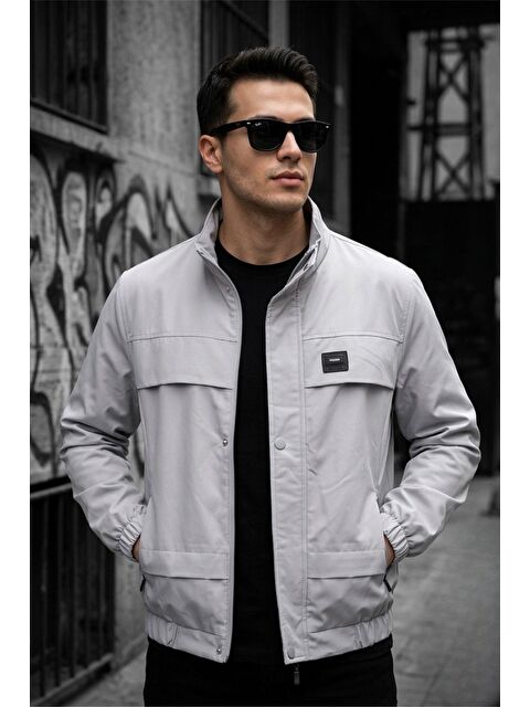 Oksit Trend Style Slim Fit Suya Dayanıklı Erkek Mevsimlik Ceket - Fermuarlı ve Cepli