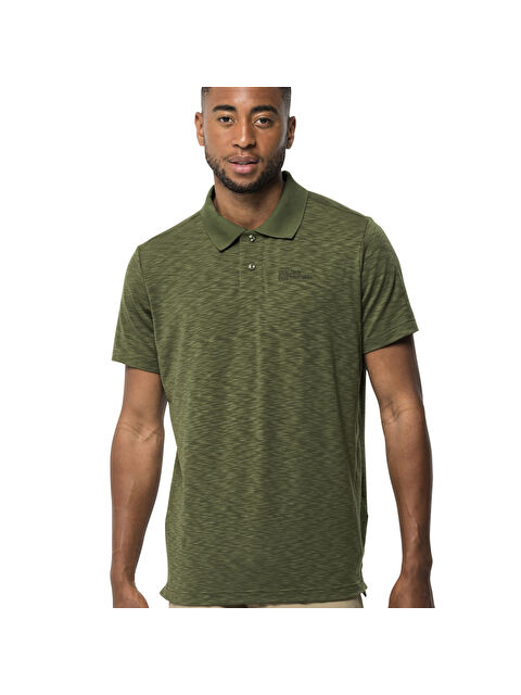 Jack Wolfskin Travel Polo Erkek Yeşil Tişört - S000530990-18194