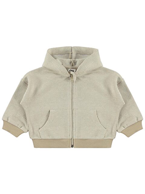 Civil Baby Palmiye Baskılı 6-18 Ay Hırka - Bej 18-24 Ay - S000526634-19928