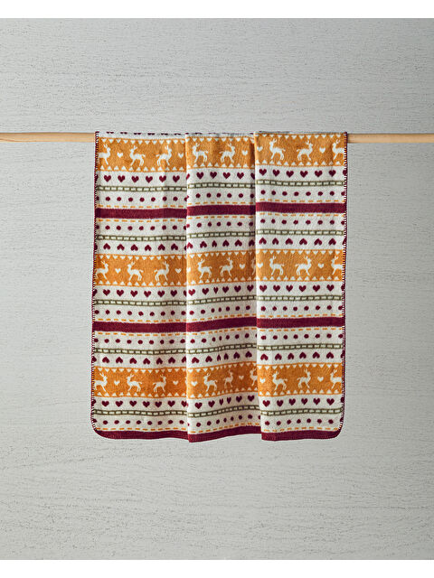 English Home Love deers Akrilik Tv Battaniye 130x170 cm Kırmızı - S000313514-20045