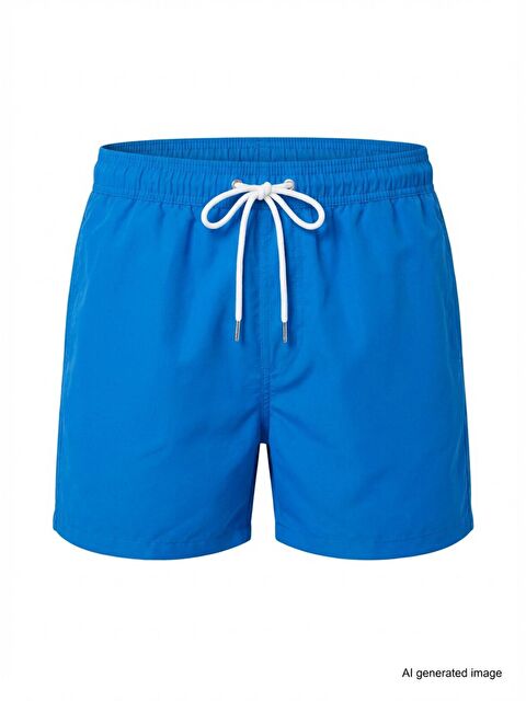 Bonbon Erkek Cepli Ve Astarlı Deniz Şortu Mavi Renk Bb2361