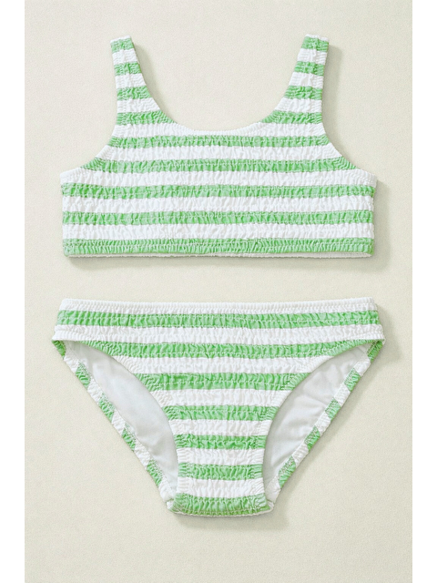 Katia And Bony Kız Çocuk Sea La Vie Şeritli Bikini Takımı Yeşil - S000518351-18194