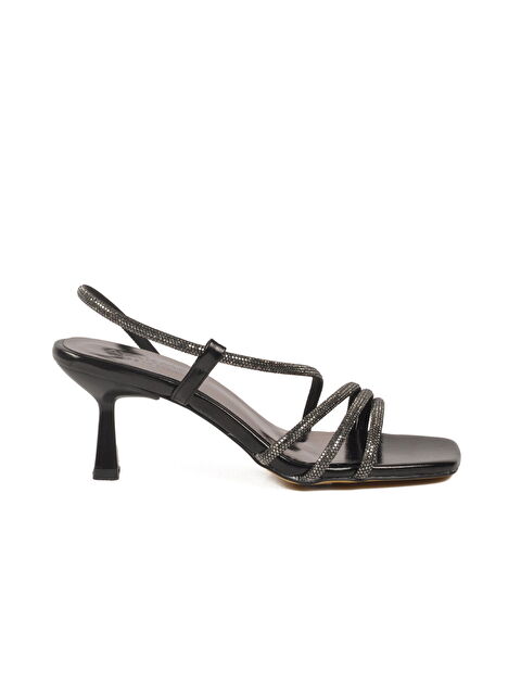 Ayakmod Siyah Taş İşlemeli Kadın Abiye Ayakkabı 655481 Z - S000514955-19351