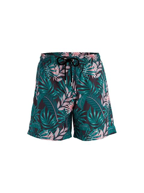 Lapi·eno Erkek Havuz Deniz Şort Desenli Damıan S138 Siyah - S000123399-19351