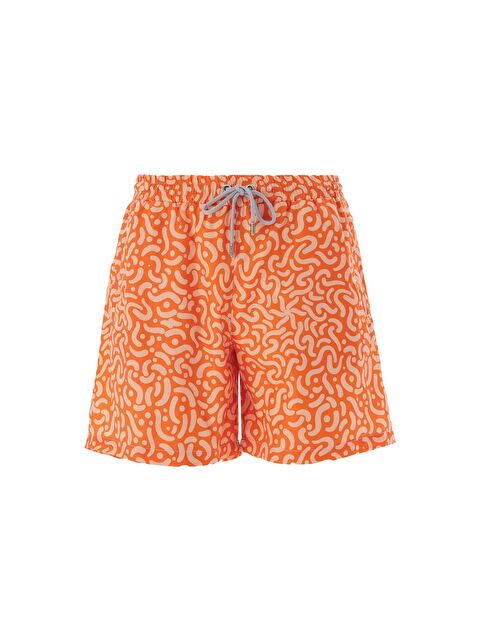 Lapi·eno Erkek Havuz Deniz Şort Desenli Damerea S137 Turuncu - S000123400-20013