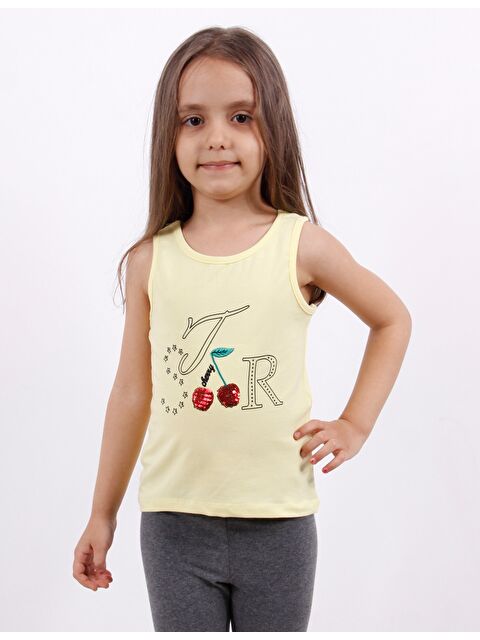 Toontoykids Kız Çocuk Kiraz Nakışlı Atlet - S000255327-20072