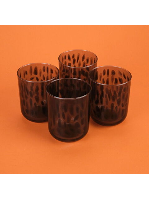 RAKLE Calista 4'lü Su Bardağı Seti - Siyah - 350 ml - S000384284-19351