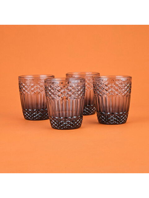RAKLE Vega 4'lü Su Bardağı Seti - Füme - 300 ml - S000384285-33408