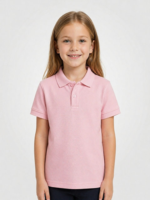ajn Kids Polo Yaka Basic Kısa Kollu Unisex Çocuk Tişört