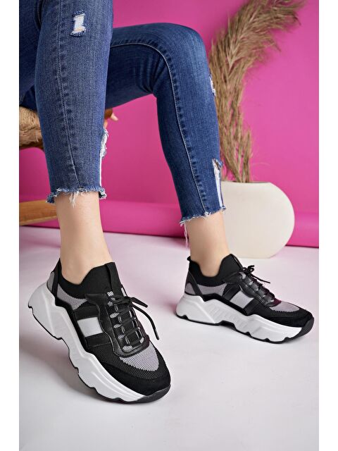 Muggo SEPHO Günlük Yürüyüş Koşu Yüksek Taban Rahat Kadın Sneaker Spor Ayakkabı - S000156234-19351