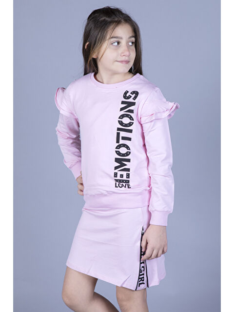 Toontoykids Kız Çocuk Baskılı Etek Fermuar Detaylı Takım - S000271024-20020