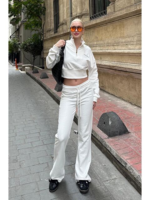 Madmext Ekru İspanyol Paça Kadın Eşofman Takımı Mg2203 - S000301631-19965