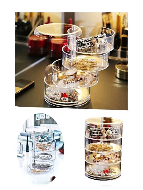 Meleni Home 4 Katlı Dönebilen Silindir Takı Ve Makyaj Organizer - S000385570-26865