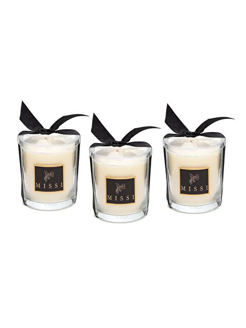 Missi Üçlü Pırıltı Mum Seti - Black Vanilya - S000503645-19965
