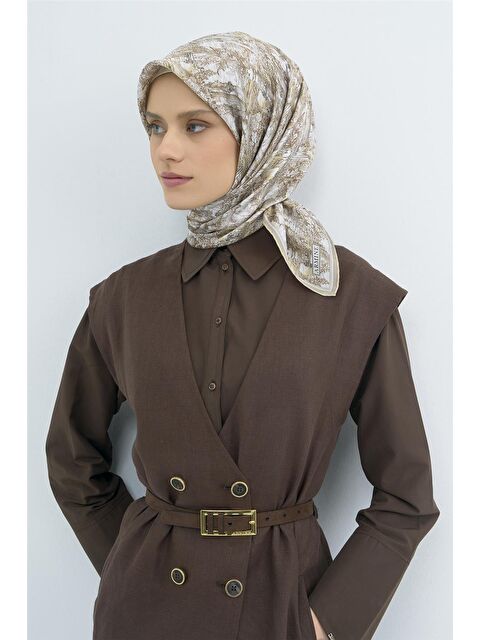ARMİNE Saf İpek Sura Eşarp 9546D 80 - S000501891-19928