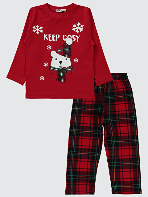 Civil Boys Erkek Çocuk Pijama Takımı 2-5 Yaş Kırmızı - S000327586-20045