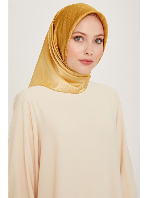 ARMİNE Geometrik Desenli Twill Saf İpek Eşarp 9237D 33 - S000500432-20074