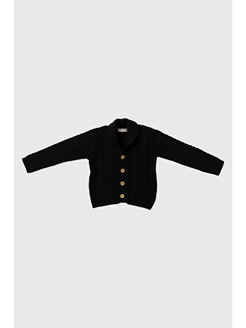 Panço Erkek Bebek Siyah Triko Hırka - S000518353-19351