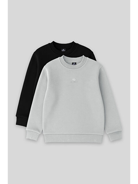 Tommylife Standart Fit 2li Paket Siyah-Taş Erkek Çocuk Sweatshirt - 11232 - S000448200-5476