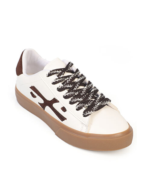Capone Outfitters Nissie Yan Detaylı Bağcıklı Konforlu Taban Günlük Spor Kadın Sneaker Ayakkabı - S000518364-19413