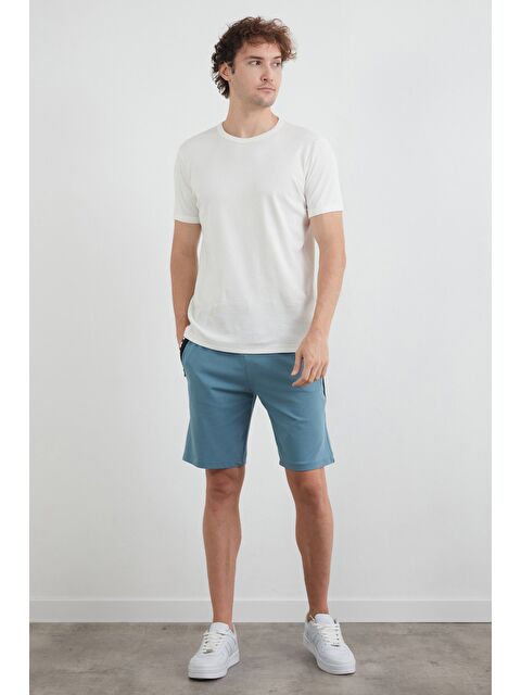 Fullamoda Yazı Baskıl Renk Garnili Cebi Fermuarlı Şort - S000407888-17234