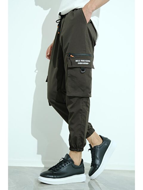 Oksit Bl Non Stop Baskılı Kort Paraşüt Kumaş Tactical Kargo Cepli Erkek Eşofman Alt - S000280322-18547