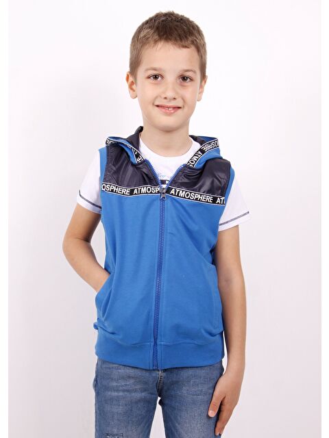 Toontoykids Erkek Çocuk Şeritli Kapüşonlu Yelek - S000372633-23710