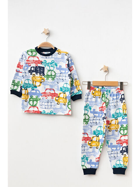Myhanne Araba Desenli Uzun Kol Pijama Takımı 74159 - S000328746-21164