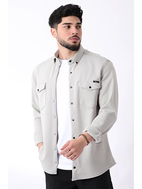 Stilkombin Çift Cep Kapaklı Örme Erkek Gömlek XC U16805_40335 - S000205109-37295
