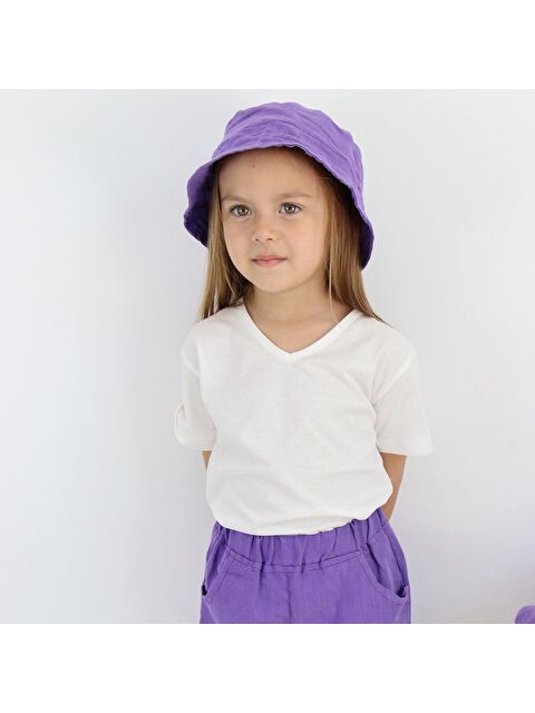 Yami Mia Şapkalı Keten Çocuk 4'lü Takım - S000144958-20042