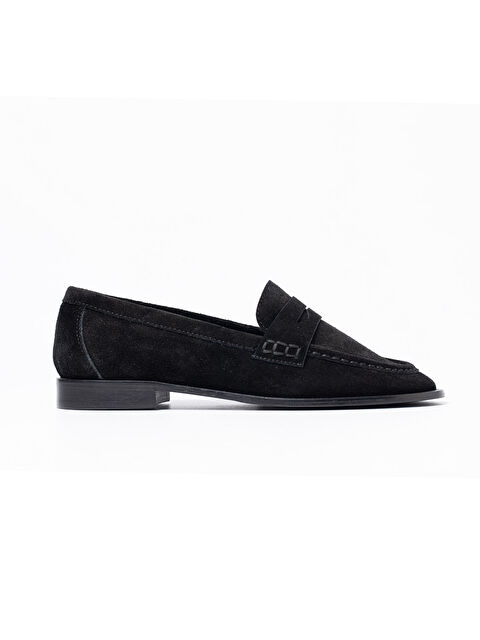 Chiara Bellini Kadın Siyah Loafer Ayakkabı 2016 21 Split Suede - S000515959-19351